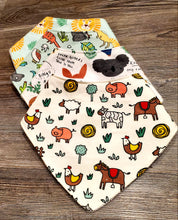 Load image into Gallery viewer, Safari Baby Bib Set of Four Bandana Bibs
