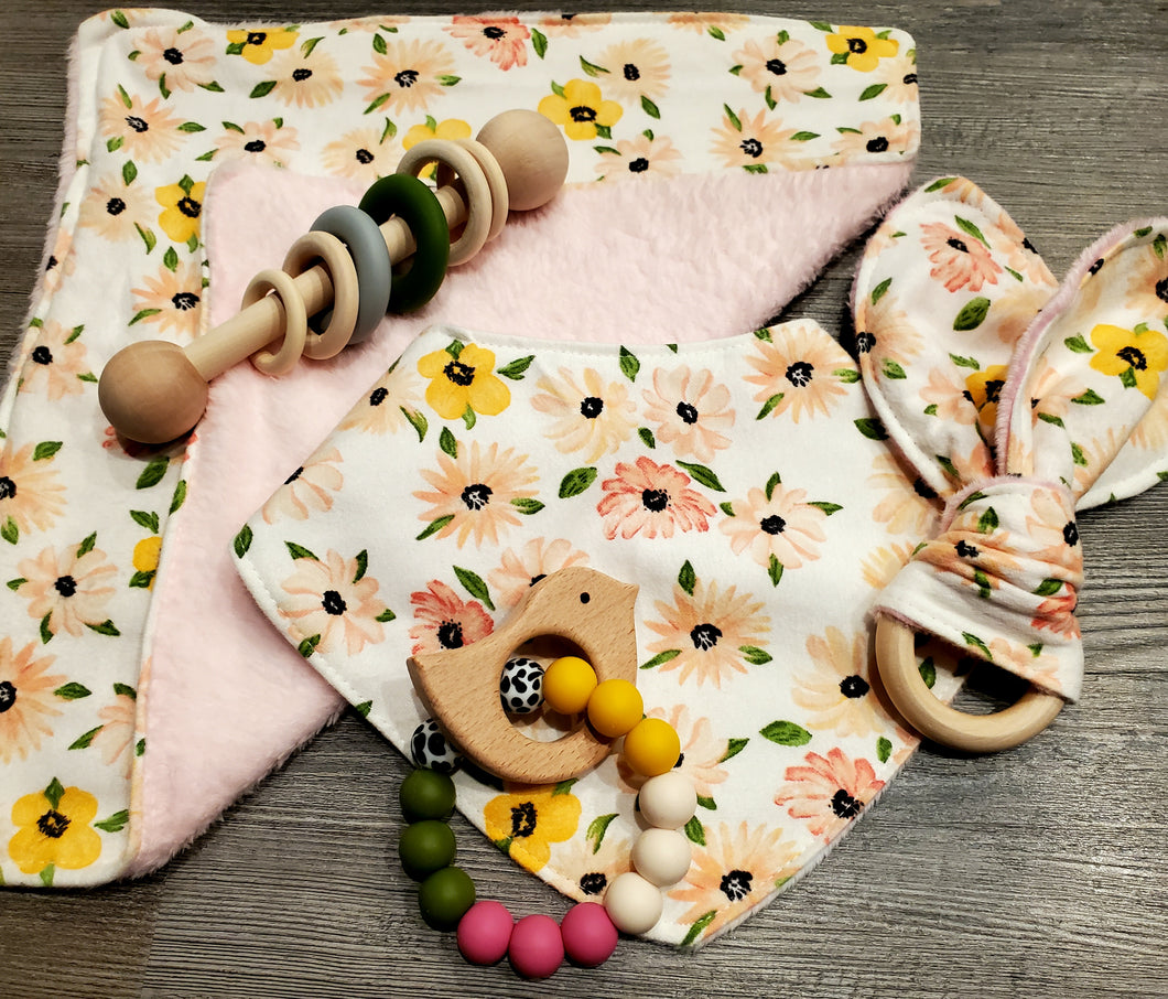 Pretty Floral Springtime Baby Gift Set!