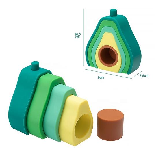 Avocado Silicone Stacker