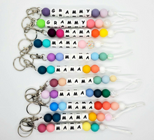 Load image into Gallery viewer, Mama Keychain, Grandma Keychain, Grammy Keychain, Silicone Keychain, Mother&#39;s Day Gift
