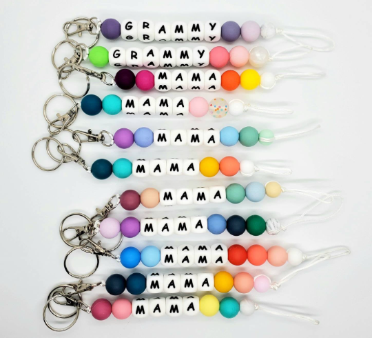 Mama Keychain, Grandma Keychain, Grammy Keychain, Silicone Keychain, Mother's Day Gift